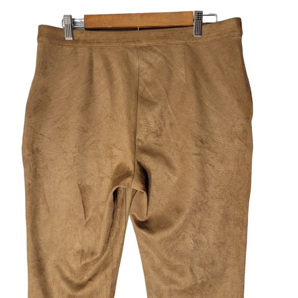 J Jill Suede Ankle Legging Womens M Brown Ankle Pants Casual Textured Neutral - Picture 4 of 12